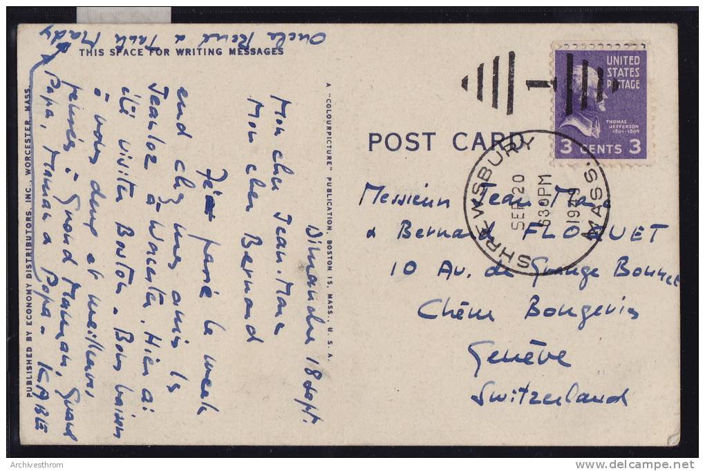 Aéroport - Municipal Airport - Worcester Massachusetts W-16 ;  Ca 1949 (10´177) - Aérodromes