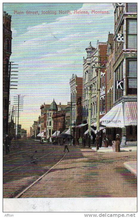 Helena MT Main Street 1905 Postcard - Helena