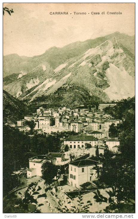 1926    CARTOLINA  CARRARA - TORANO - CAVA DI CRESTOLA - Carrara