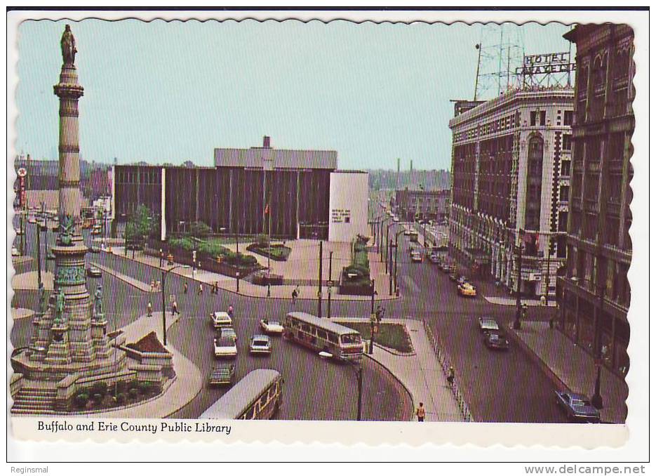 Buffalo And Erie County Public Library On Lafayette Sq., Ca. 1970 - Buffalo