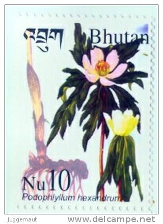 MEDICINAL PLANT SERIES 4 STAMP SET BHUTAN 2002 MINT MNH - Andere & Zonder Classificatie