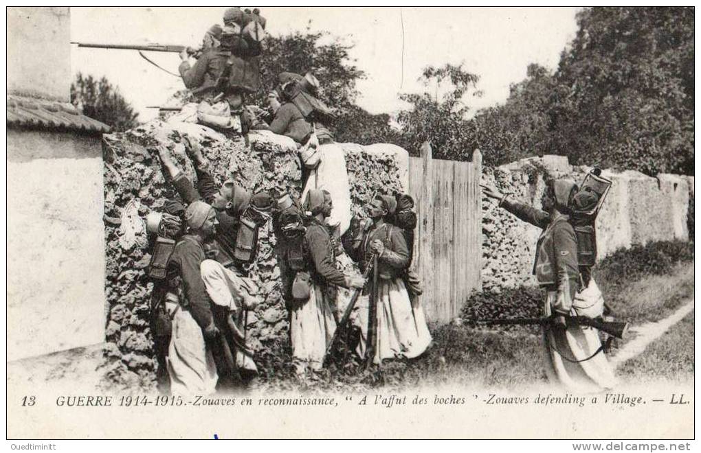 1914. Zouaves En Reconnaissance , à L'affut Des Boches. - Oorlog 1914-18