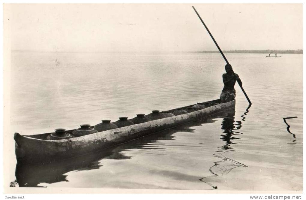 Bénin/Dahomey. La Corvée D'eau Sur La Lagune.Très Belle Cpsm Signée Labitte. - Benin