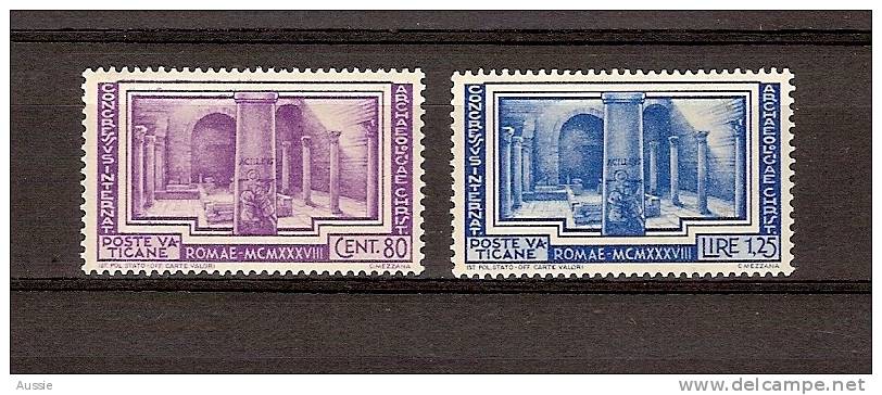 Vatican Vatikaan 1938 Yvertn° 84-85 *** Mint Not Hinged Cote 66 + 200 % = 198 Euro - Nuevos