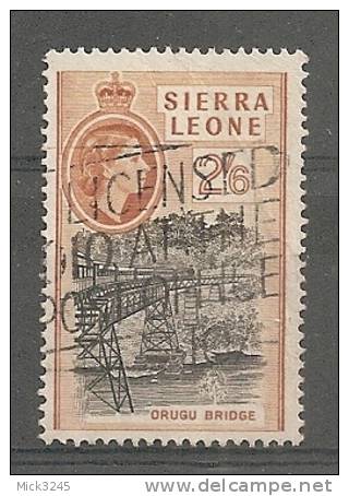 Sierra Leone N°190 Pont à Orugu - Sierra Leone (...-1960)