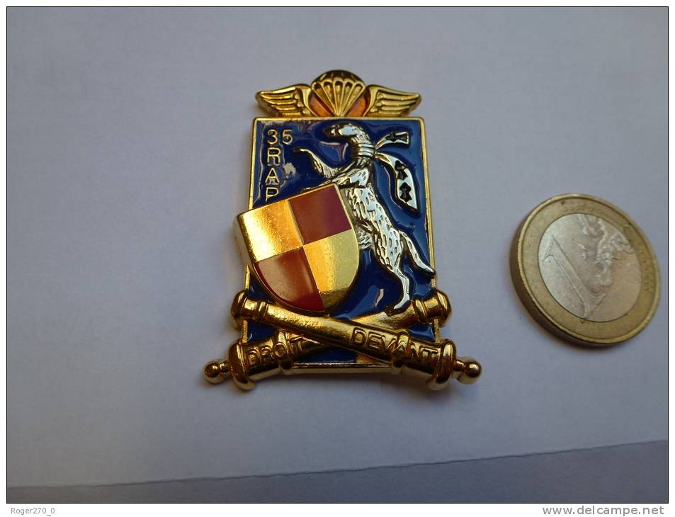 Insigne Militaire Neuf ( No Pin´s ) 35e RAP   , Parachutiste , Para , Armée , Régiment , Signé Boussemart - Militares