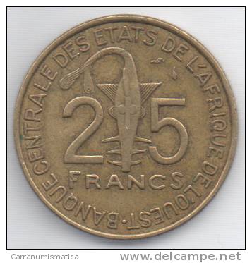 BANQUE CENTRALE ETATS DE L´AFRIQUE DE L´OUEST 25 FRANCS 1978 - Altri – Africa