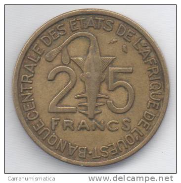 BANQUE CENTRALE ETATS DE L´AFRIQUE DE L´OUEST 25 FRANCS 1970 - Other - Africa