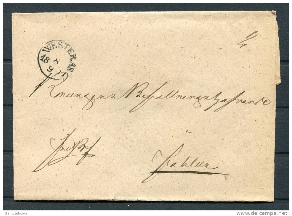 1857 Sweden Westeras Cover To Falun - ... - 1855 Prephilately