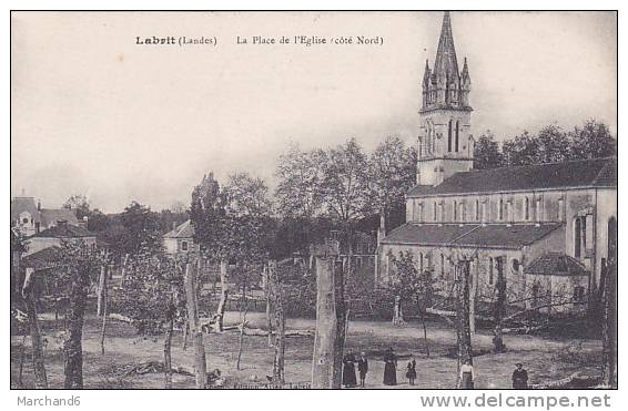 LANDES LABRIT LA PLACE DE L EGLISE COTE NORD Editeur Aries - Labrit