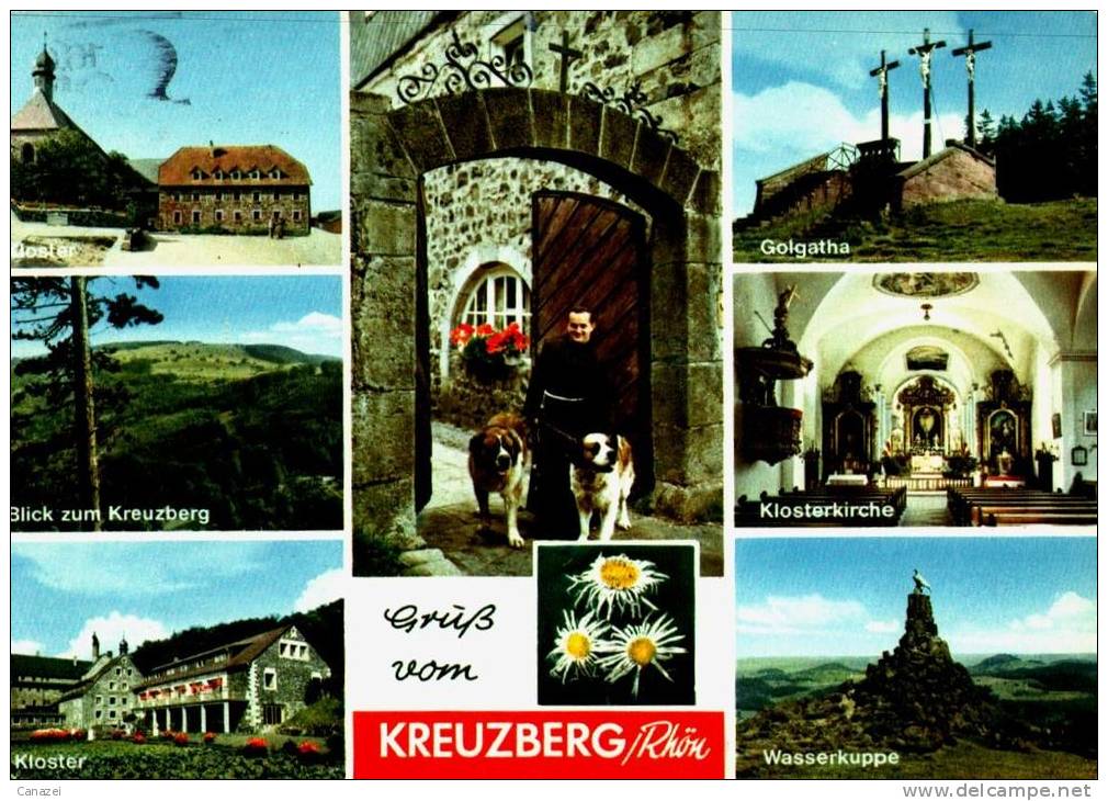 AK Kreuzberg/Rhön, Kloster, Wasserkuppe, Golgatha, Kirche, Gel - Rhoen