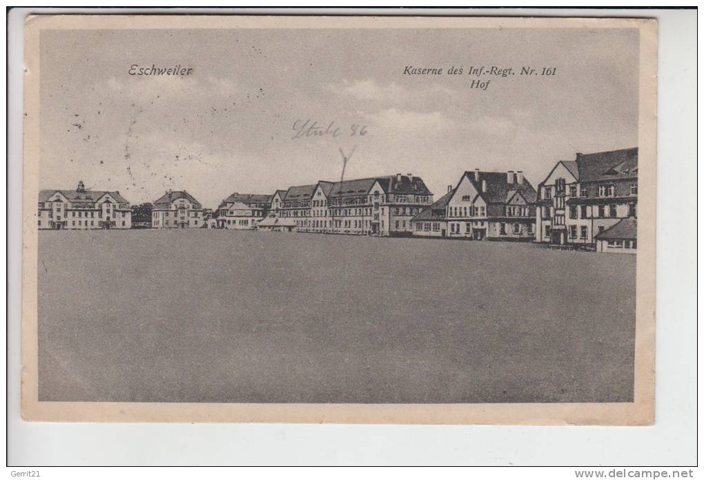 5180 ESCHWEILER, Kaserne Des Inf. Regt. Nr.161, Hof 1916 - Eschweiler