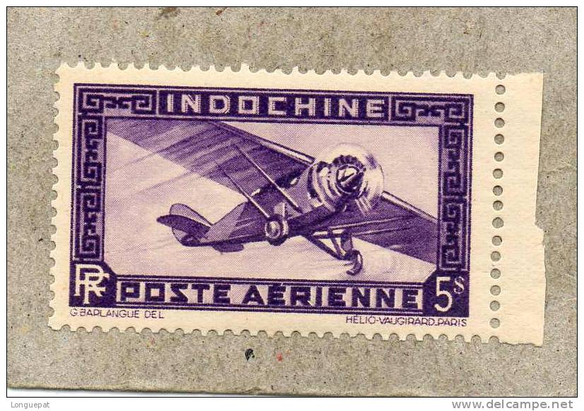 INDOCHINE : Avion En Vol - Héliogravé - - Airmail