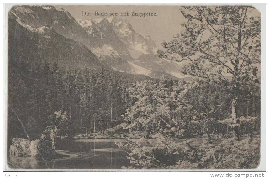 Germany - Der Badersee Mit Zugspitze - Zugspitze