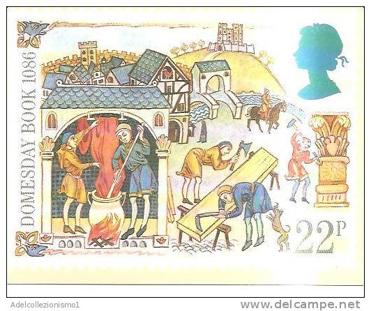 66922)cartolina Illustratoria Inglese Serie Isle Of Man - Rappresentazioni Varie. Domesday Book - Insel Man