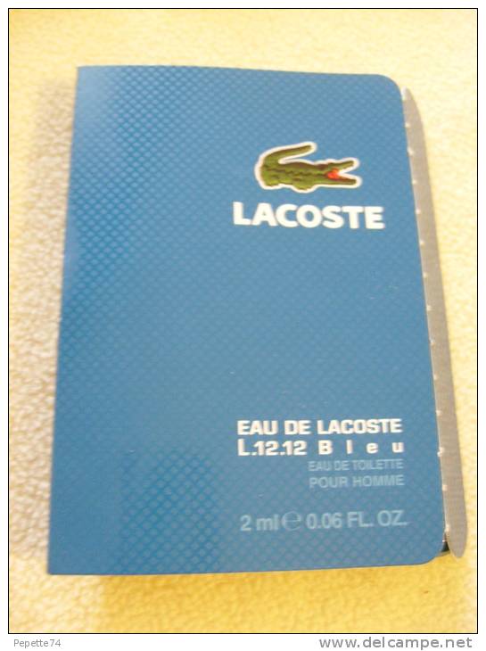 Echantillon Eau De Lacoste L.12.12 Bleu - Lacoste - Eau De Toilette - 2 Ml - Echantillons (tubes Sur Carte)