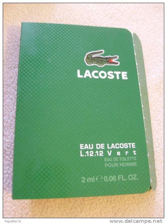 Echantillon Eau De Lacoste L.12.12 Vert - Lacoste - Eau De Toilette - 2 Ml - Muestras De Perfumes (testers)