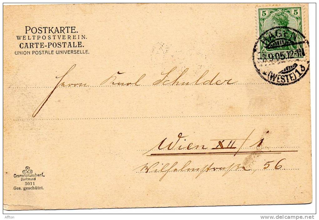 Hagen Restaurant Waldlust 1900 Postcard - Hagen