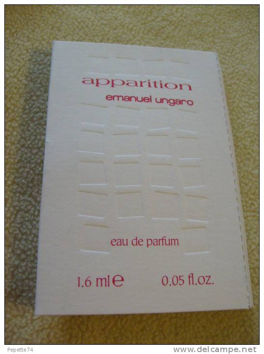 Echantillon Apparition - Emanuel Ungaro - Eau De Parfum - 1.6 Ml - Perfume Samples (testers)