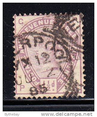 Great Britain Used Scott #99  1 1/2p Victoria, Lilac Position PG - Hinge Remnant - Usados
