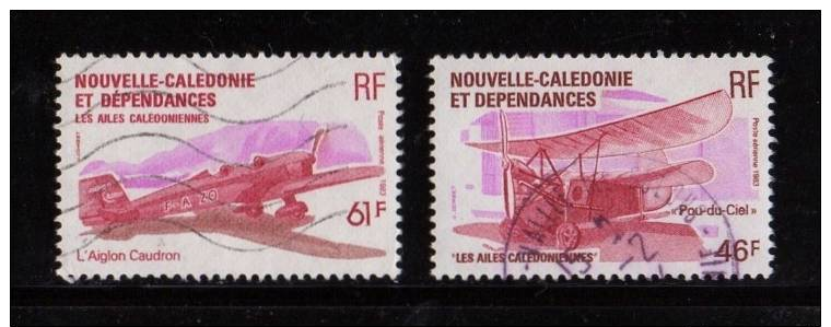 Nelle CALEDONIE 1983- N° PA 230 Et 231 Oblitérés Les Ailes Le Pou Du Ciel-  L´Aiglon Caudron . 46-61fr - Sonstige & Ohne Zuordnung