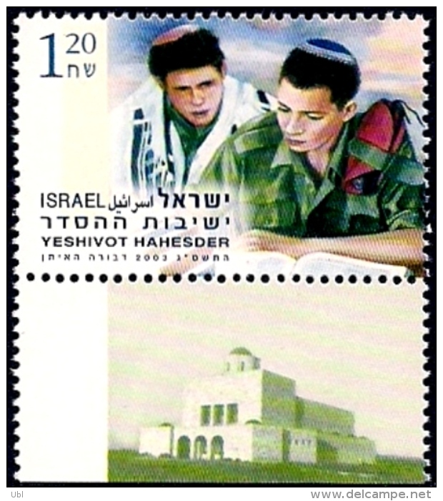 ISRAEL 2003 - Sc 1507 - Yeshivot HaHesder 40th Anniversary - Judaica - A Stamps With A Tab - MNH - Joodse Geloof