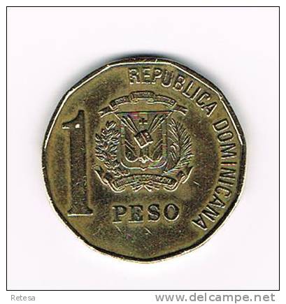 DOMINICAANSE  REPUBLIEK  1 PESO  1993 - Dominicaine