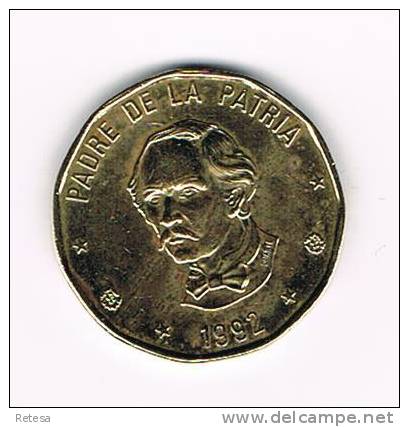 DOMINICAANSE  REPUBLIEK  1 PESO  1992 - Dominicana