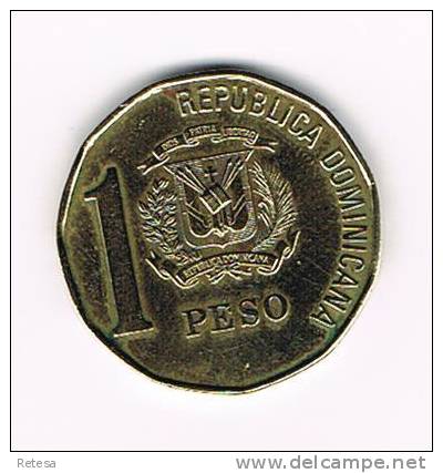 DOMINICAANSE  REPUBLIEK  1 PESO  1992 - Dominicaine