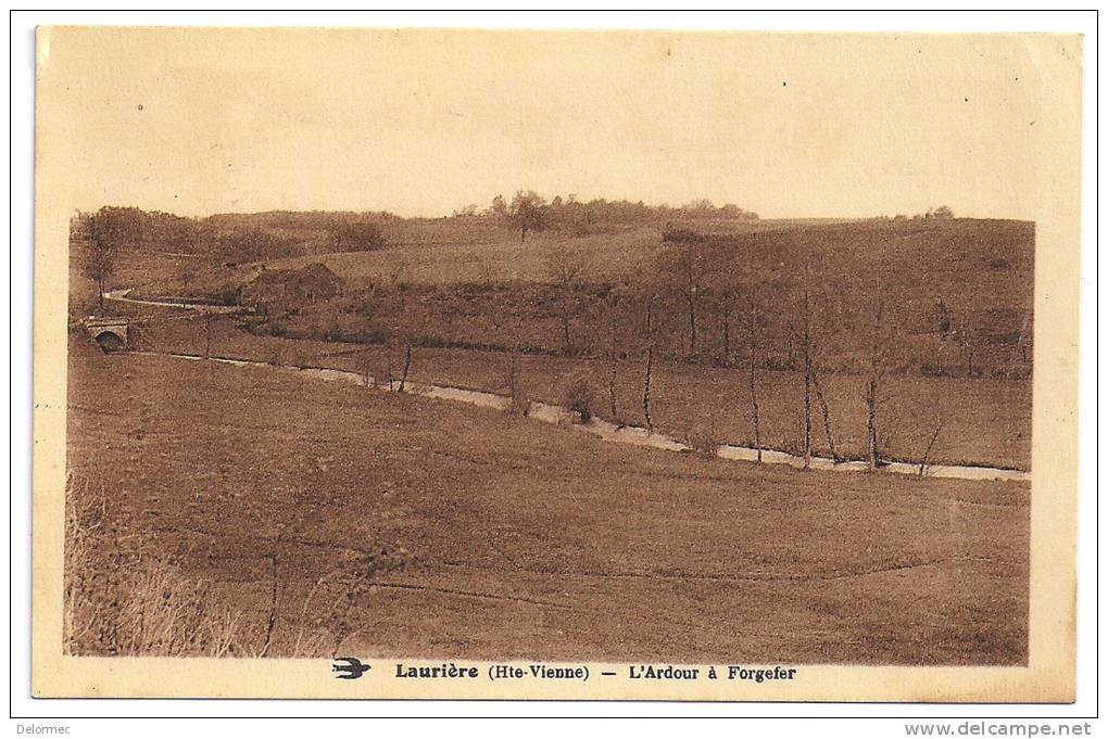 CPSM Glacée Laurière Haute Vienne 87 Ardour à Forgever édit L´Hirondelle Non écrite - Lauriere