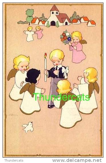 CPA ILLUSTRATEUR ENFANT ANGE ANGES ** ARTIST DRAWN CARD CHILD ANGEL ANGELS ** COLOPRINT - Anges