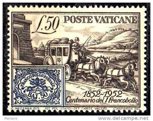 PIA - VAT - 1952 : 100° Dei Primi Francobolli Dello Stato Pontificio  - (SAS 155) - Nuovi