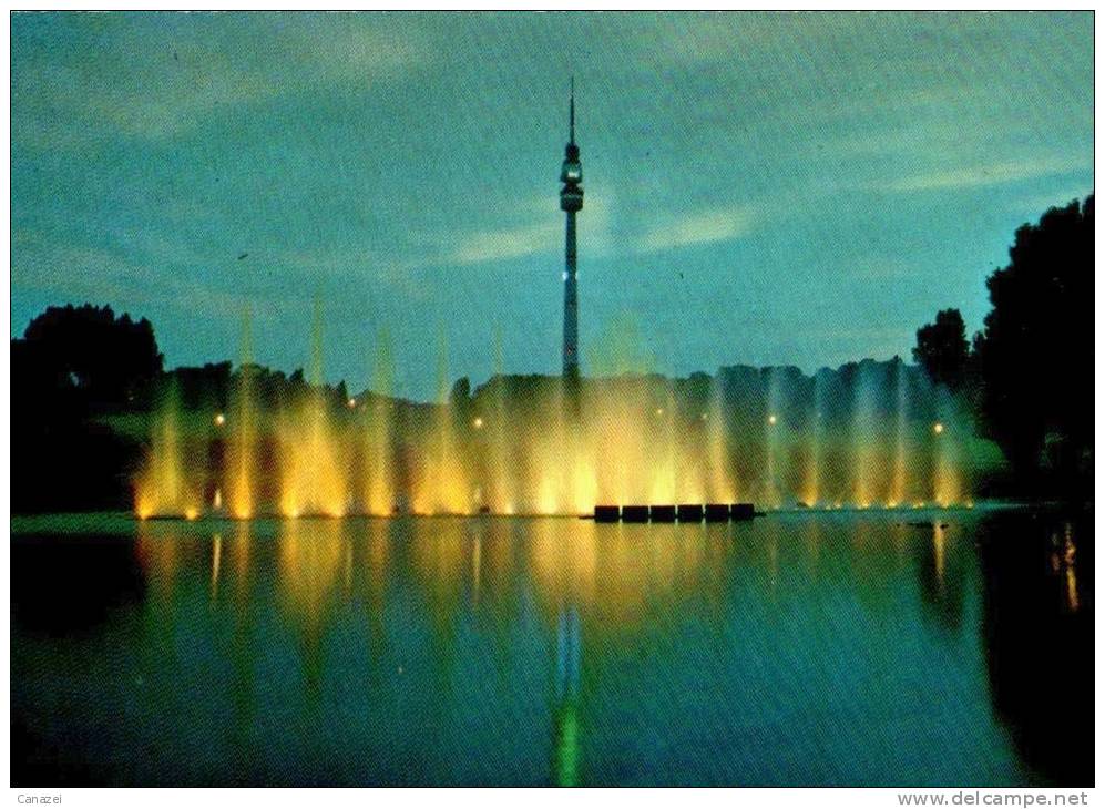 AK Dortmund, Westfalenpark, Wasserorgel, Fernsehturm, Gel 1977 - Dortmund