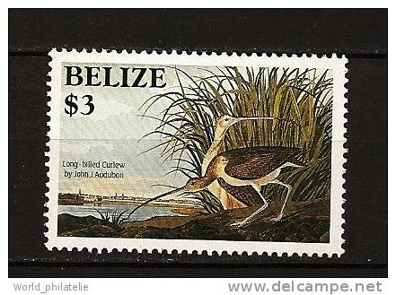 Belize 1985 N° 710 Iso ** Ornithologie, Audubon, Oiseaux, Etang, Roseaux, Numenius Americanus - Belize (1973-...)