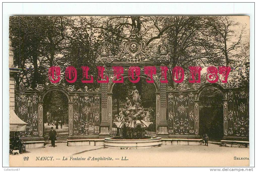 ACHAT IMMEDIAT -  LA FONTAINE D'AMPHITRITE à NANCY Sculptée Par Barthélemy GUIBAL Né à NIMES -  DOS VISIBLE - - Monuments