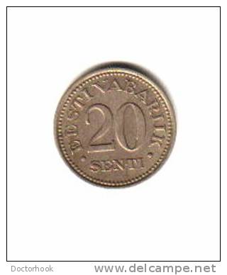 ESTONIA    20  SENTI  1935  (KM# 17) - Estland