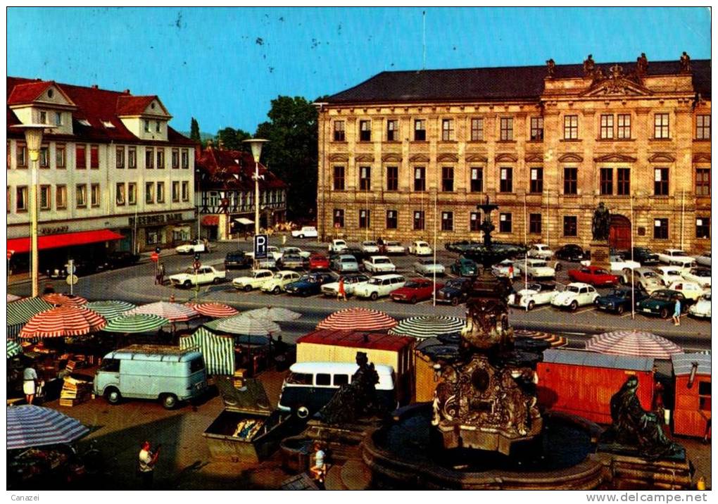 AK Erlangen, Marktplatz Und Schloß, Gel 1971 - Erlangen