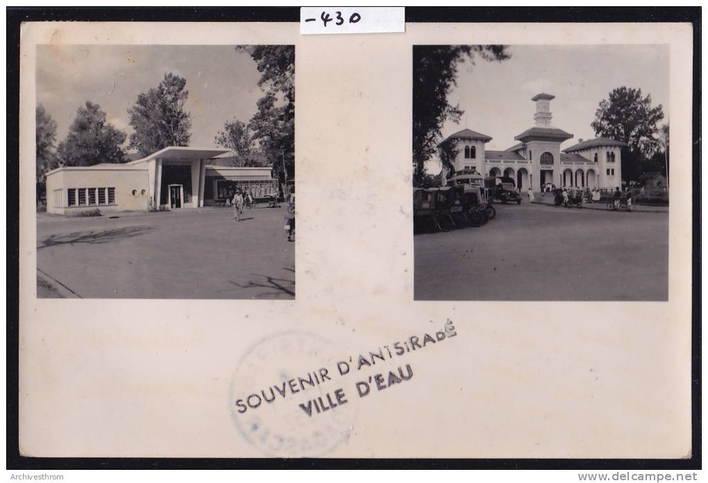 Souvenir D´Antsirabé Ville D´eau : Le Hall D'Information Et La Gare - En 1957 (-430) - Madagascar