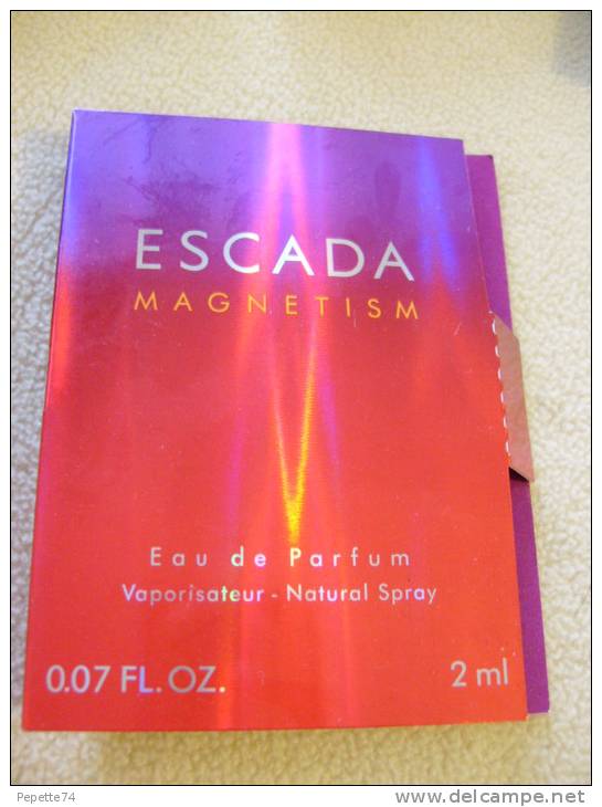 Echantillon Magnetism - Escada - Eau De Parfum - 2 Ml - Echantillons (tubes Sur Carte)