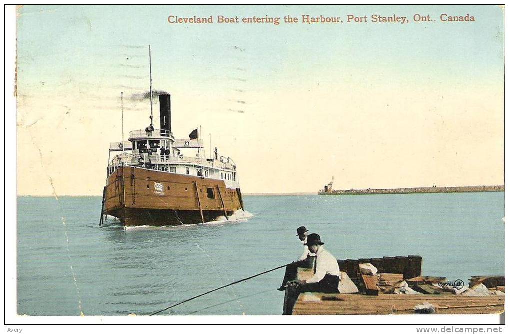Cleveland Boat Entering The Harbour, Port Stanley, Ontario - Commerce