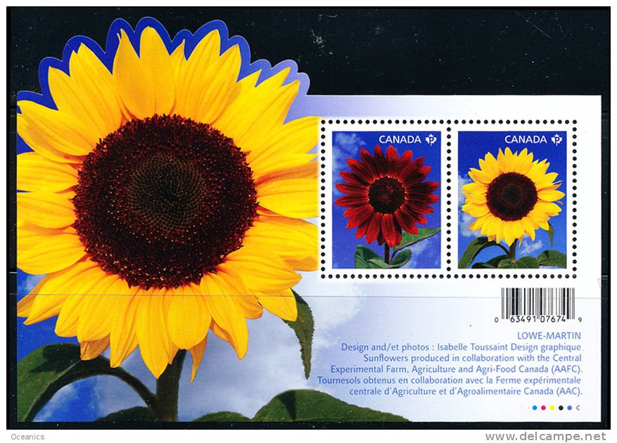 Canada (Scott No.2440 - Tourne-sol / Sunflower) [**] (P) FS / SS - Blocs-feuillets