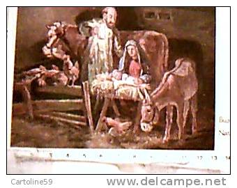 BUON NATALE  ILLUSTRATA MOLEVELD SACRA FAIGLIA E ASINO E GALLINE  VB1969 EA8170 - Altri & Non Classificati