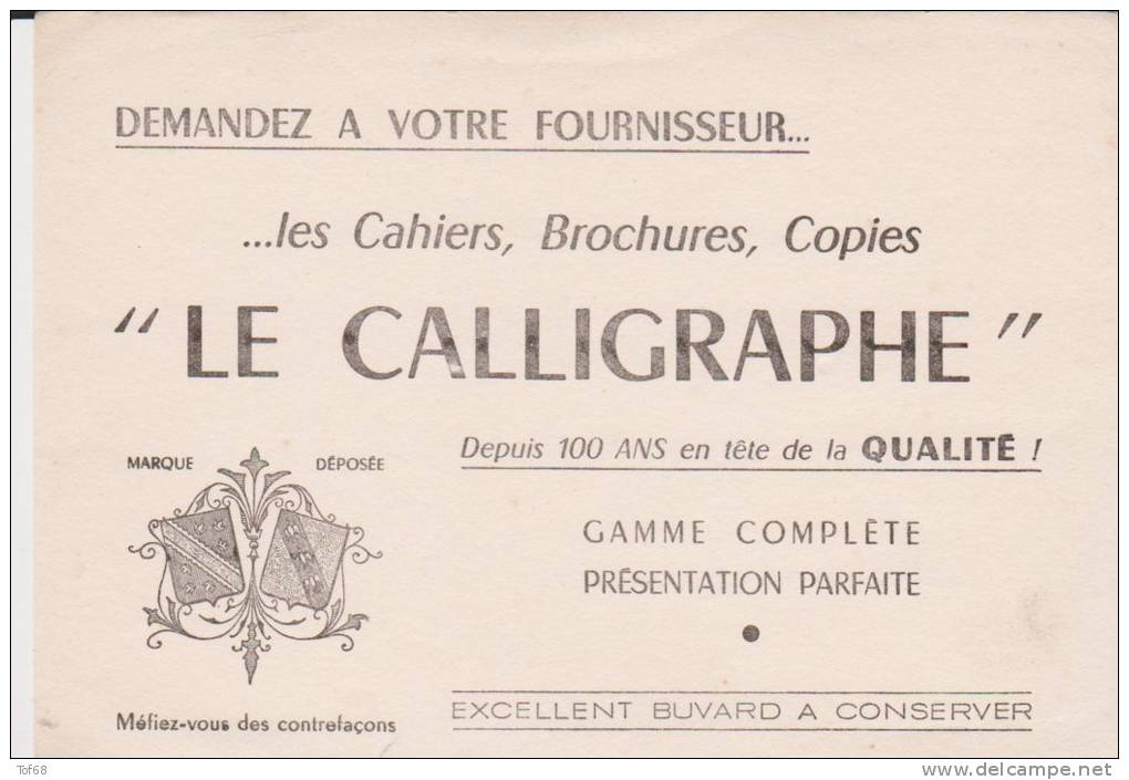 Buvard Cahiers Le Caligraphe - Papeterie