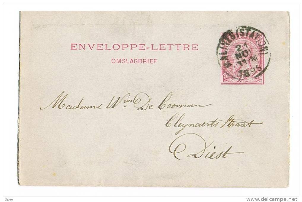 EL03 Enveloppe-lettre 1 Oblitérée Malines (Station) - Enveloppes-lettres