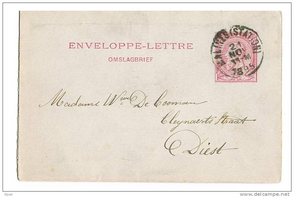 EL03 Enveloppe-lettre 1 Oblitérée Malines (Station) - Briefumschläge