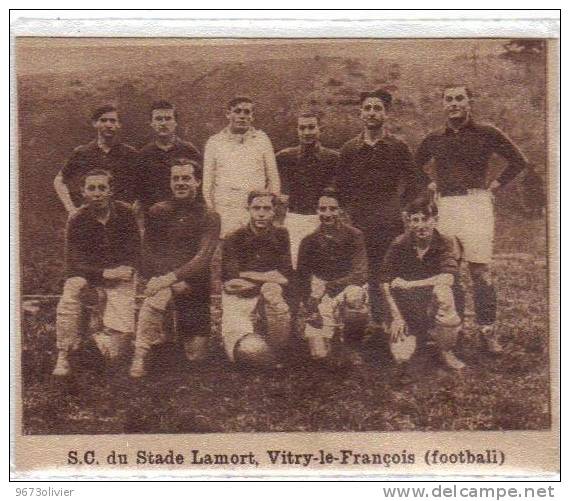Photo Sur Carton S.c Du Stade Lamort Vitry Le François Footbali Année 1931- 9sur 7cm - Sports