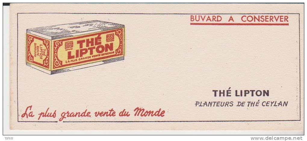 Buvard Thé Lipton - Café & Thé