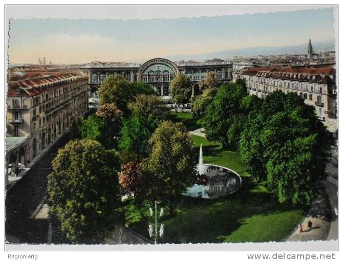 TORINO - Stazione Di Porta Nuova E Giardini - 1955 - Stazione Porta Nuova