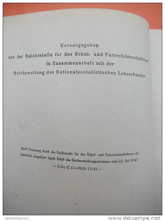 "Deutsches Lesebuch Für Volksschulen" Vierter Band Von 1944 - Contemporary Politics