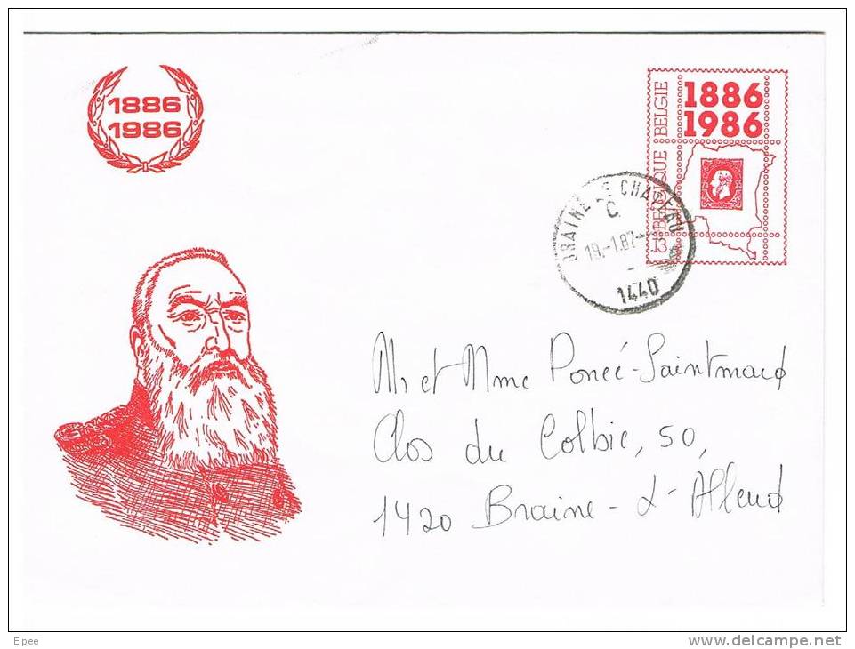 Enveloppe 23 Oblitérée Braine-le-Château - Briefe